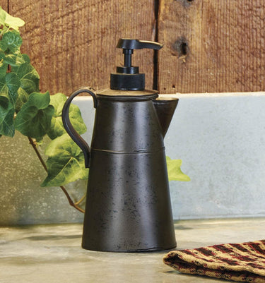 Primitive Tin Coffee Soap Dispenser - Park Designs - The Fox Decor